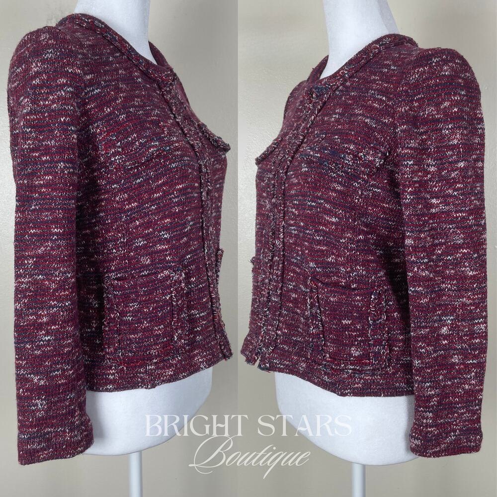 Etoile Isabel Marant Ariana Knitted Cotton Blend Jacket ASO Emma Watson Tweed - Picture 7 of 14